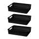 Set x3 Cesto organizador calado línea M NEGRO