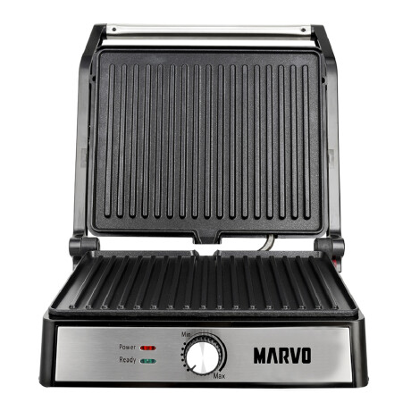 Grill Parrilla Eléctrica Sandwichera Antiadherente Marvo Plata/negro