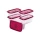 Pack x 5 Recipientes Rectangulares POP 380 ml - BORDO