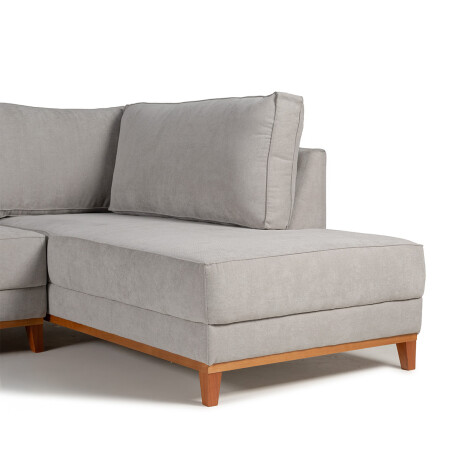 Rinconera Amadeus - Tela Microfibra - Chaise Derecho 2228 (Gris)