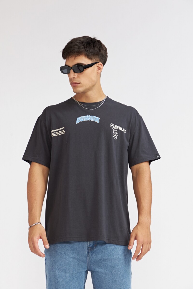 REMERA OVERSIZE VIBRATIONS - GRIS 