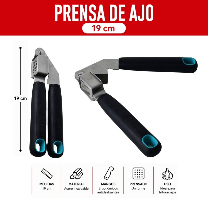 Prensa de ajo 19cm INOX