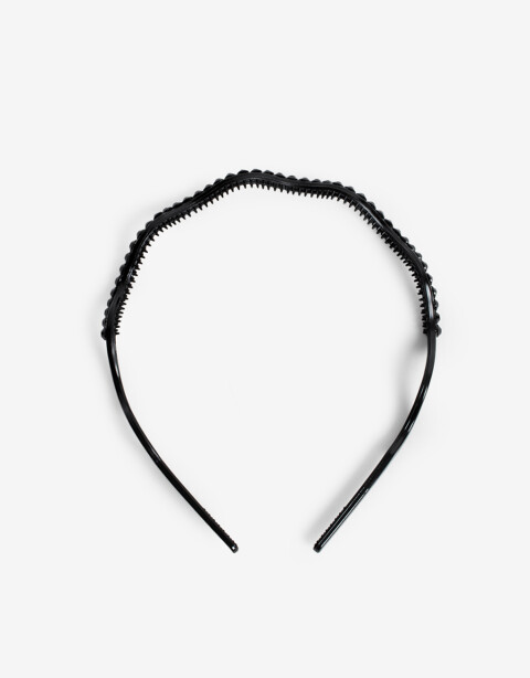 Vinchas Rígidas Acrilico Vincha Rígida Wavy - Negro