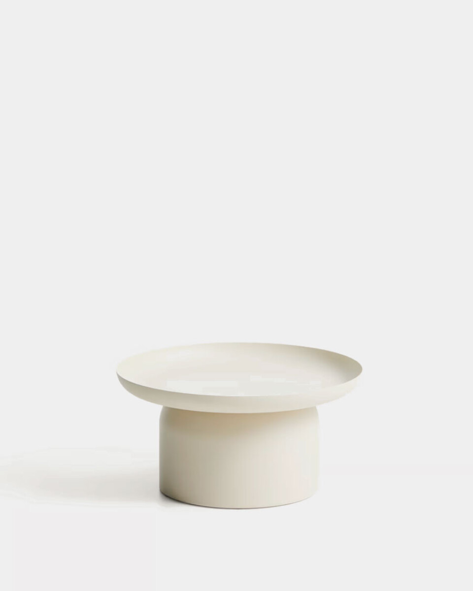 Mesa de centro Arcola de aluminio - crudo Ø70cm 