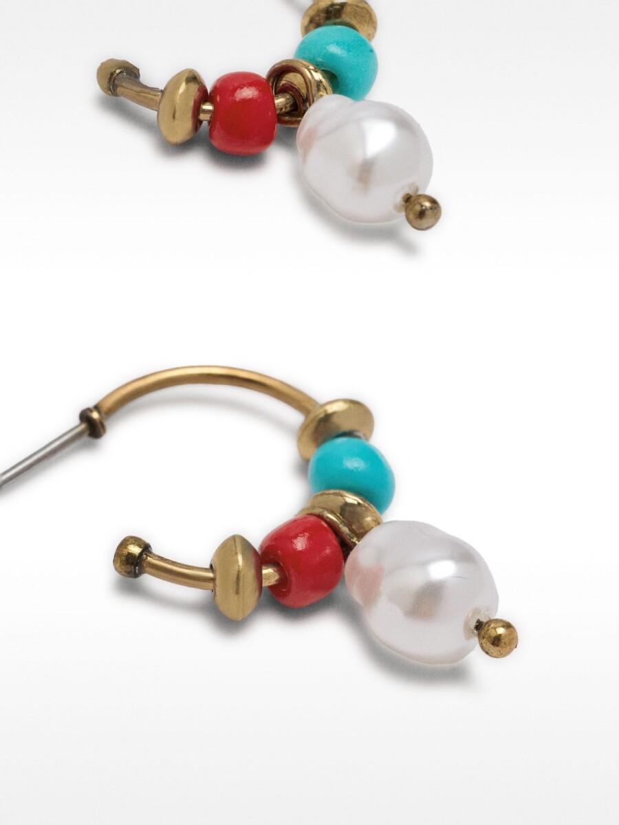 Aro Multicolor Con Perla multicolor