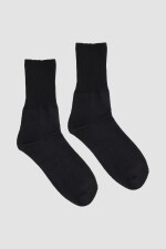 Medias lisas con puño especial que no aprieta Negro