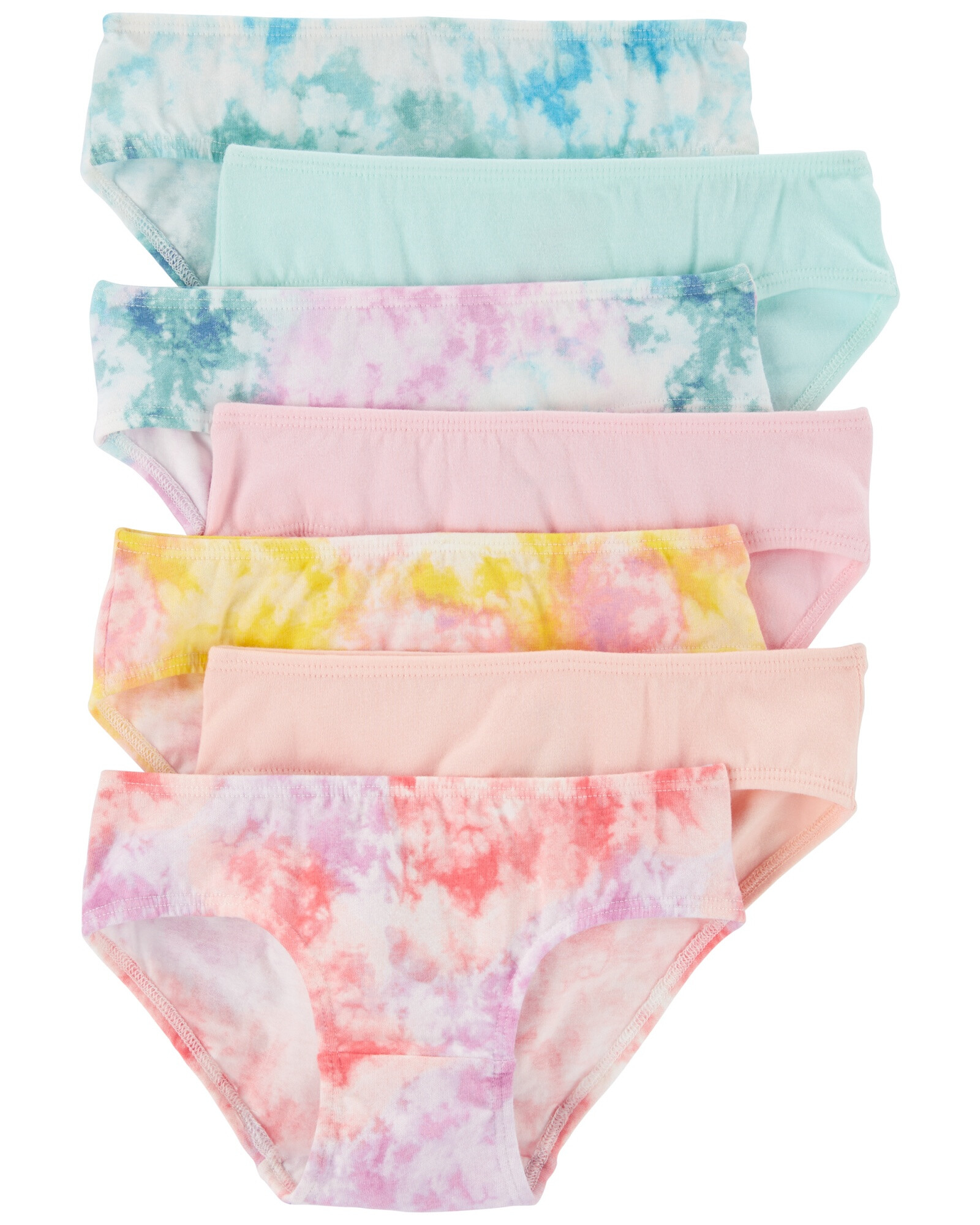Pack siete bombachas de algodón, diseño tie-dye Pack siete bombachas de algodón, diseño tie-dye
