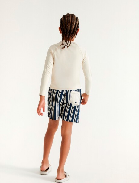 SHORT INFANTIL CON ESTAMPADO AZUL
