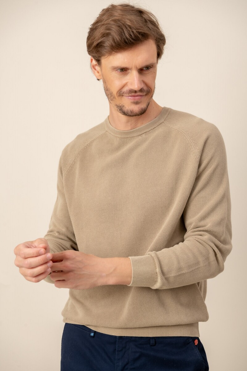 Sweater round neck - Beige 