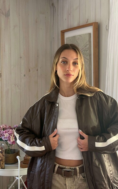 CHAQUETA BOMBER NEPAL MARRON