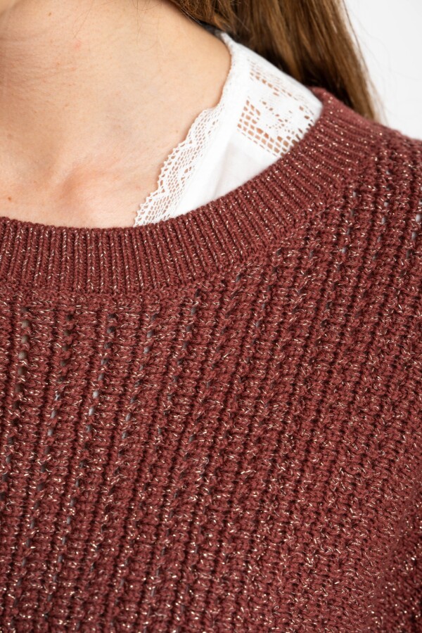 Chaleco Lurex Bordeaux