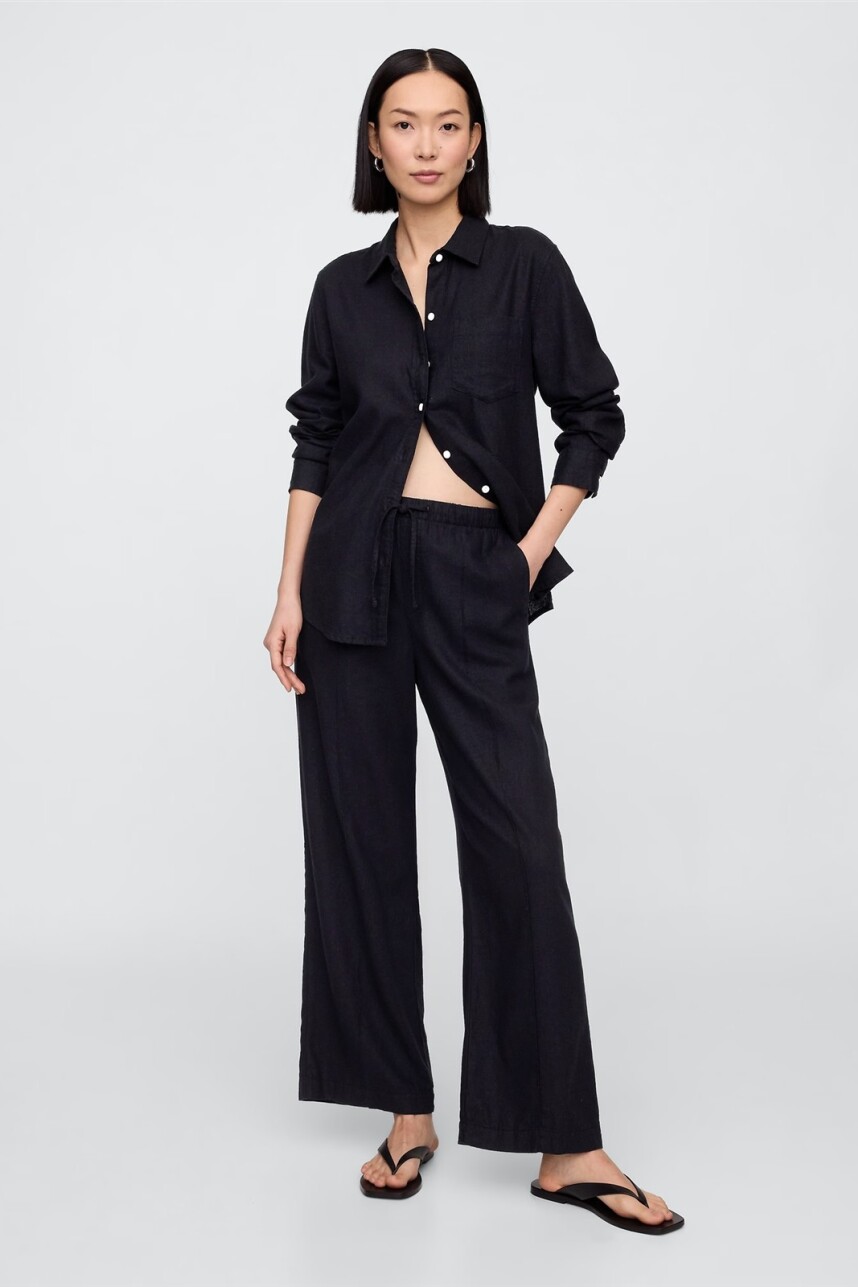 Pantalón De Lino Mujer True Black V2