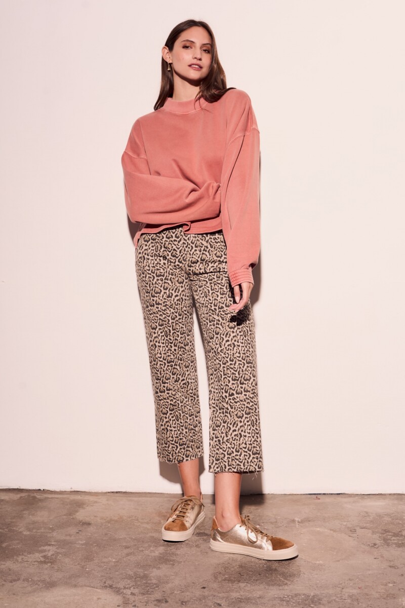 Sweater Algodón Lavado Rosa Viejo