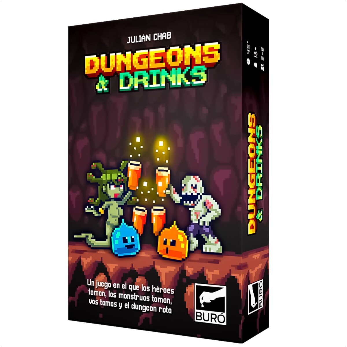 Juego De Mesa Dungeons Y Drinks Cartas Buró 2-6 Pers. 