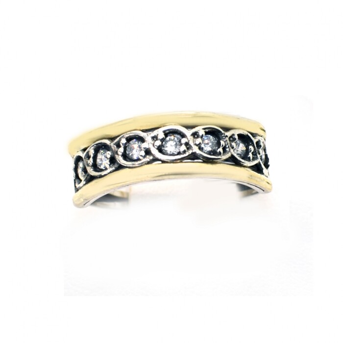 Anillo en Oro y Plata 925 con Zirconias Anillo en Oro y Plata 925 con Zirconias