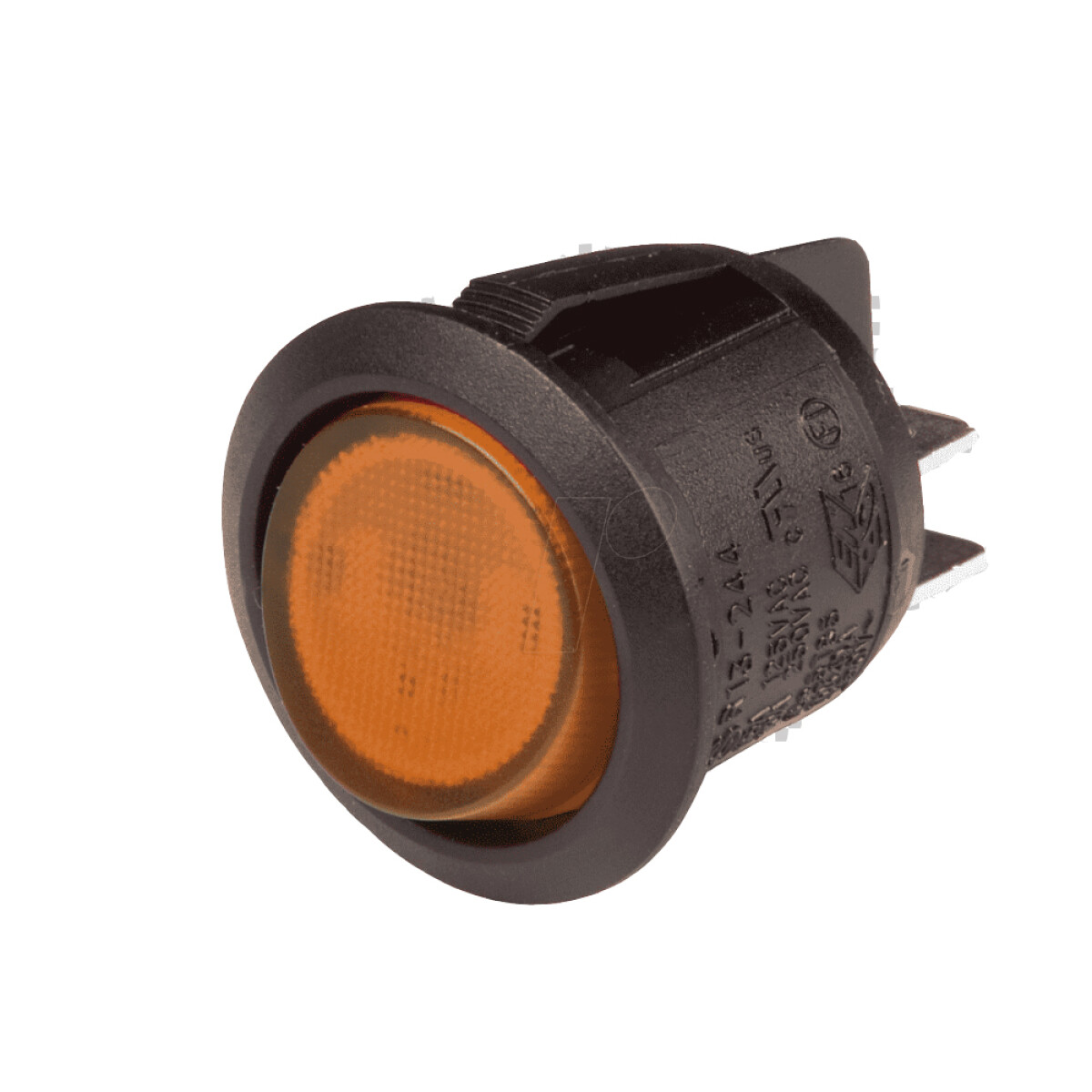 LLAVE BOTON TABLERO - MINI REDONDA AMBAR - 