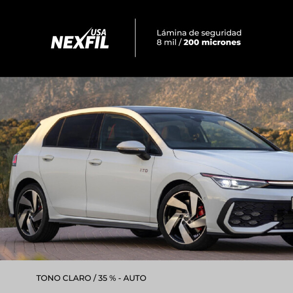 Polarizado Auto. Marca: Nexfil. Tono: Claro. 200 Micrones Polarizado Auto. Marca: Nexfil. Tono: Claro. 200 Micrones