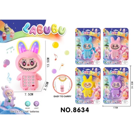 Celular Infantil Labubu 8634 Colores Surtidos 001