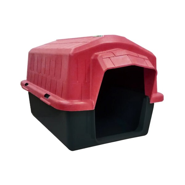 Casa Casilla Cucha Perro Mascota N3 Plastico Raza Mediana Color Variante Rojo