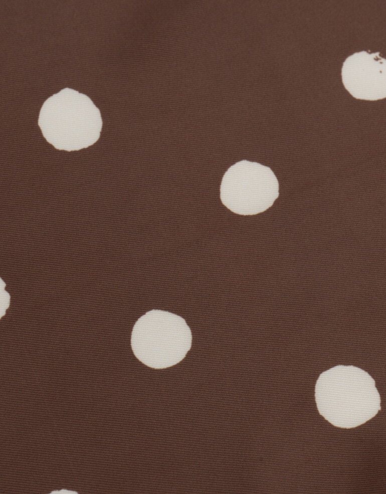 Pañuelos Raso Geométrico Set De Pañuelos De Raso - Marron Chocolate