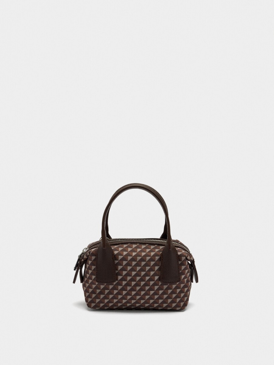 Bolso Bandolera Estampado De Nylon camel