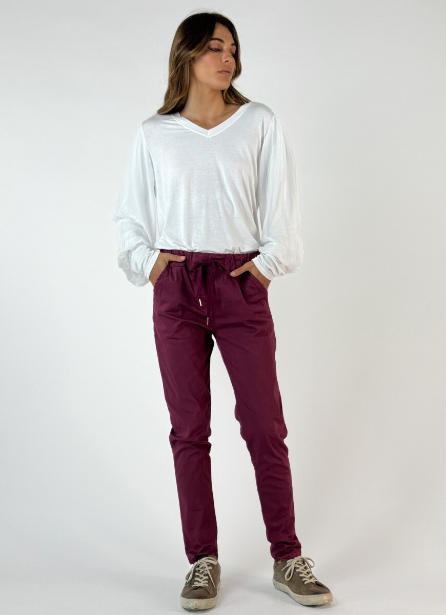 PANTALON NICOLETTA - PÚRPURA 