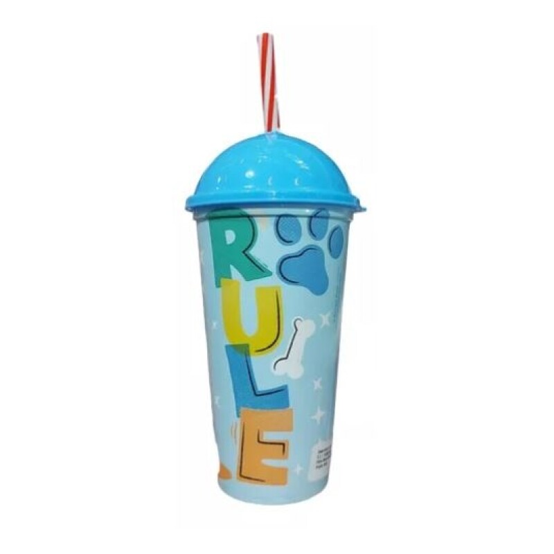 Vaso Plástico Shake 500 Ml Azul Paw Patrol BAZAR PLASTICO VASO SHAKE 500 ML PAW PATROL 15176 AZUL