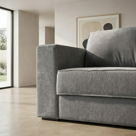 Sofá Olimpus - Microfibra - 3 cuerpos Cora 06-153 (Grafito)