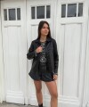 Chaqueta metalizada negra