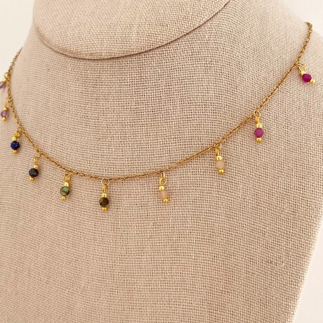 Collar VANCOUVER en acero y piedras naturales Collar VANCOUVER en acero y piedras naturales