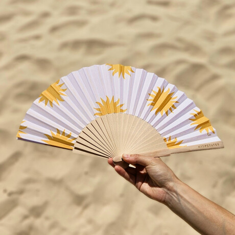 Abanico diseños en amarillo Sol