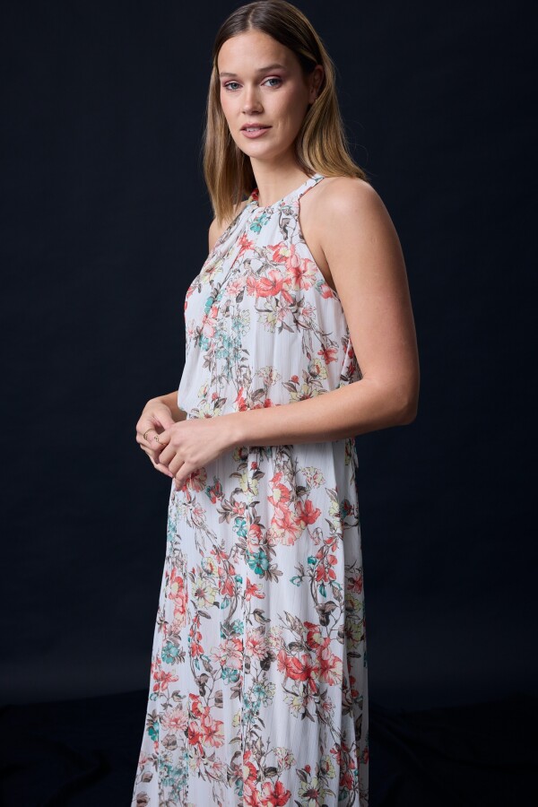 Vestido Maxi Flores BLANCO/MULTI