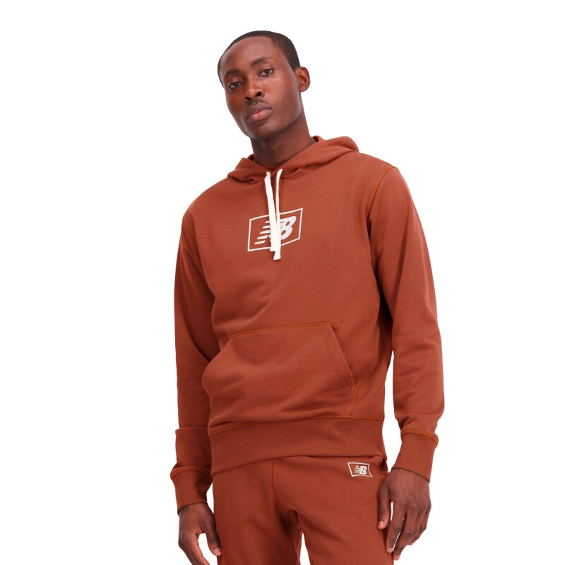 Abrigo Nb Essentials Hoodie de Hombre Chocolate