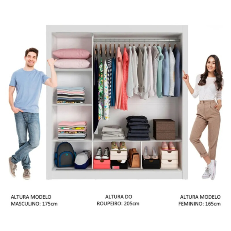 Ropero Placard 3 Puertas Corredizas 1 Espejo Monaco Multicolor