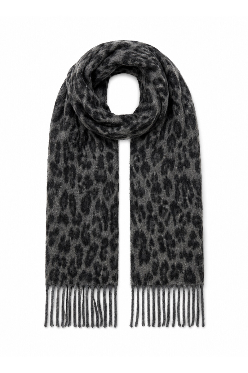 Bufanda Animal Print - Gris oscuro 
