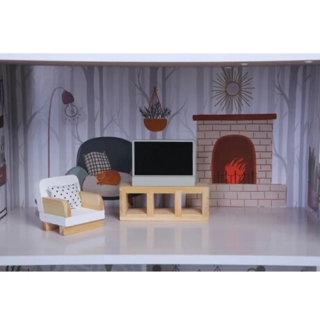 Casa de muñecas juguete Edu Fun con accesorios Sarah Doll House Casa de muñecas juguete Edu Fun con accesorios Sarah Doll House