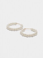 Aros Con Perlas blanco