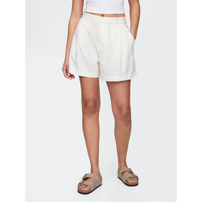 365 LINEN SHORT NEW OFF WHITE