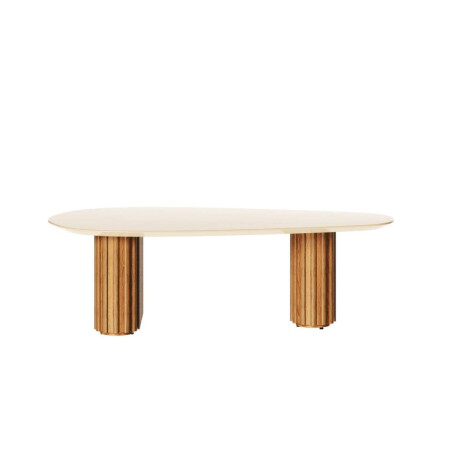 Mesa de centro Organic small Linea Manhattan Natural / Blanco