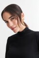 Polera canalé NEGRO