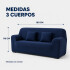 Cubre Sofá Elástico Elastizado Funda 3 Cuerpo Plaza Variante Color Azul
