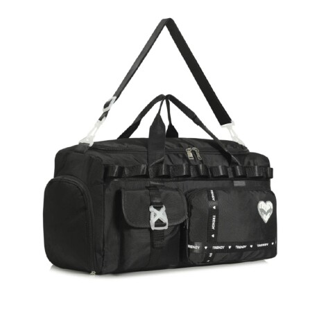 Bolso De Viaje Trendy Deportivo modelo Love Negro