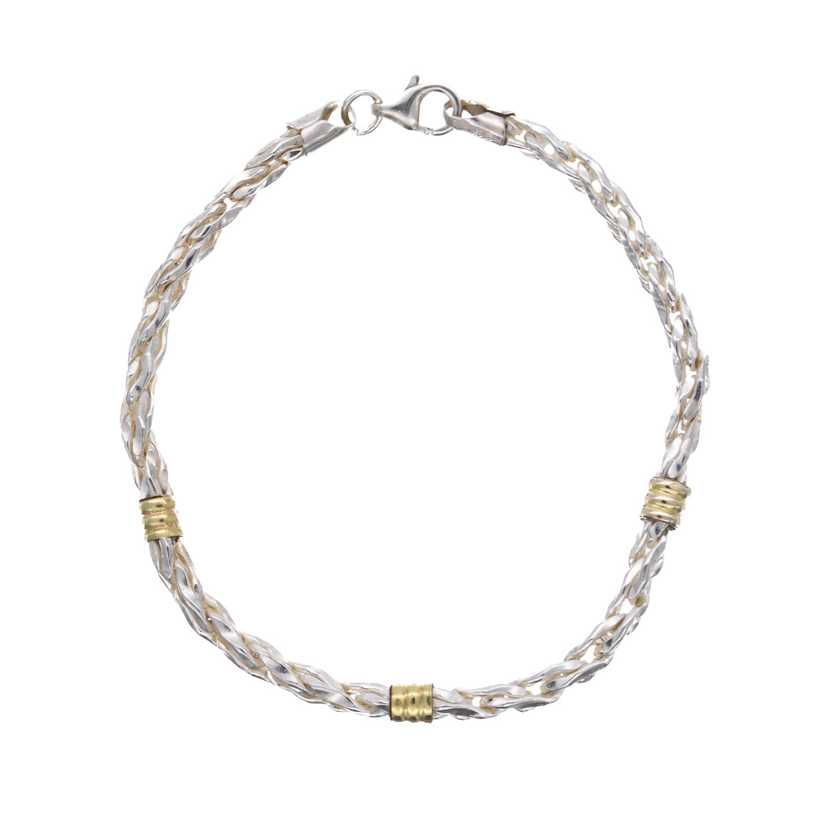 Pulsera de Plata 925 y double de 18 ktes 