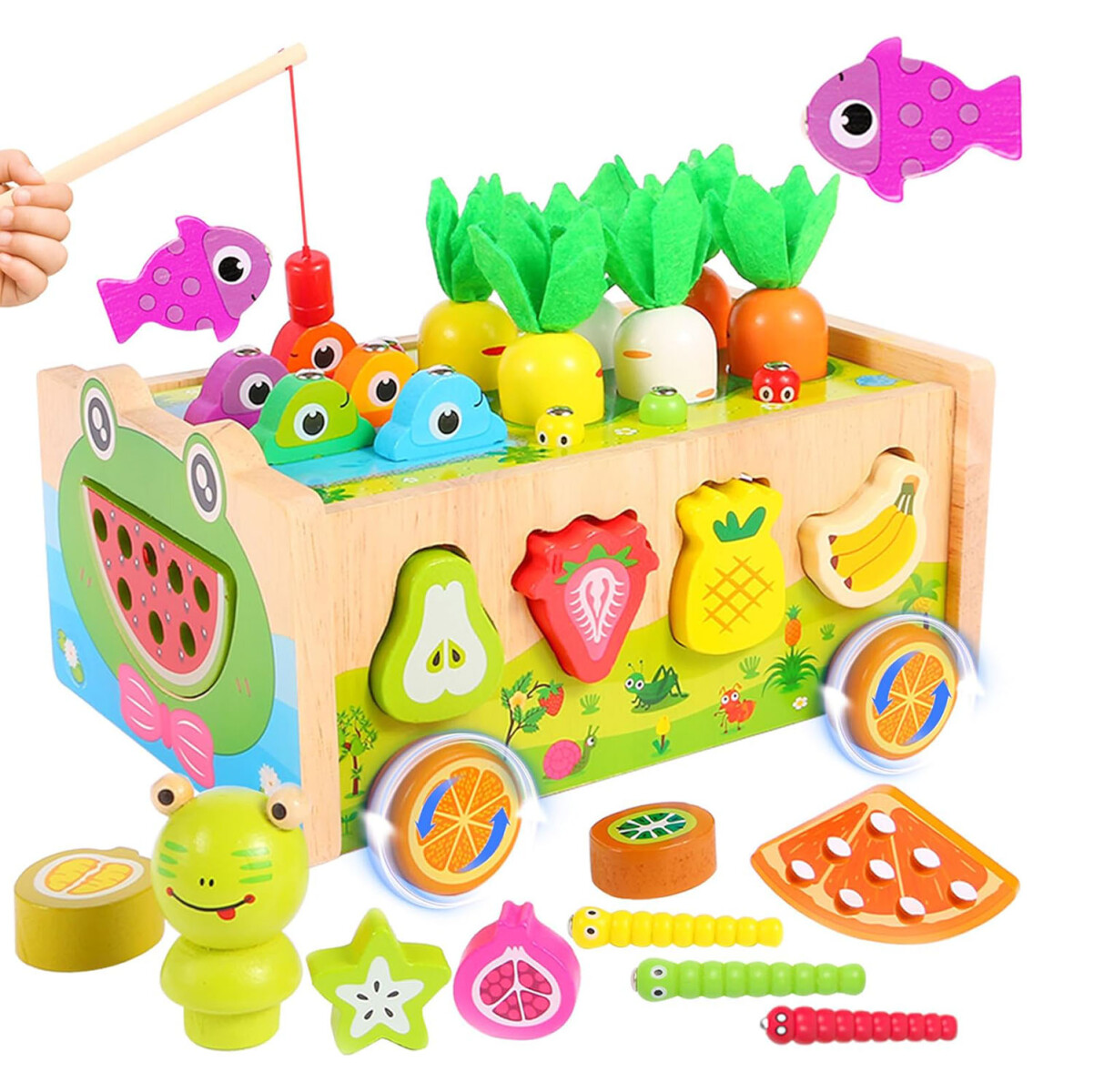 Juguete Educativo Huerta De Madera Con Imán Didáctico Bebés - Multicolor 