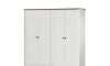 Ropero 4 puertas 2 cajones - Madera maciza - Linea Colonial Blanco
