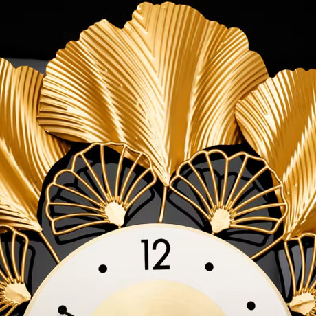 Reloj De Pared Flores Doradas Reloj De Pared Flores Doradas