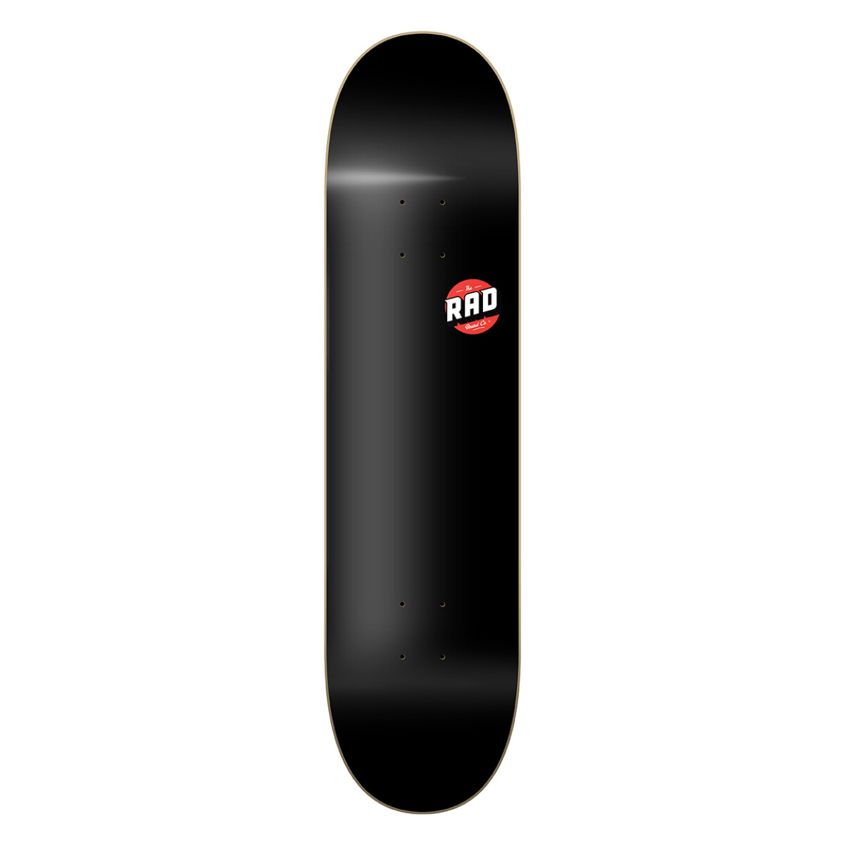Deck Skate Rad 8.0" - Modelo Basic Logo Black (Lija incluida) 