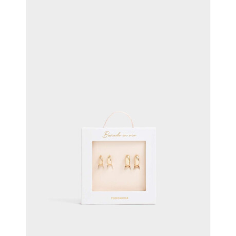 Aros Argollas Set Premium Gold Dorado