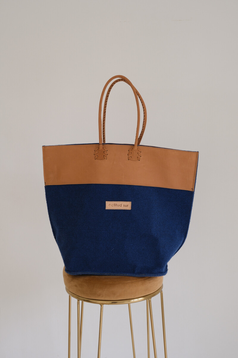 Medium Pertutti Bag Cuero Suela - Azul 