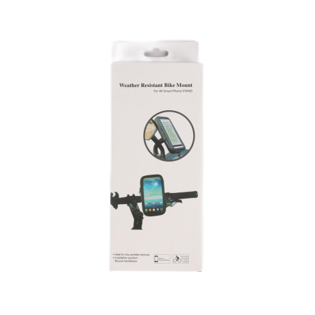 SOPORTE DE CELULAR UNIVERSAL 6,3" PARA MOTO Y BICI CON FUNDA IMPERMEABLE SOPORTE DE CELULAR UNIVERSAL 6,3" PARA MOTO Y BICI CON FUNDA IMPERMEABLE